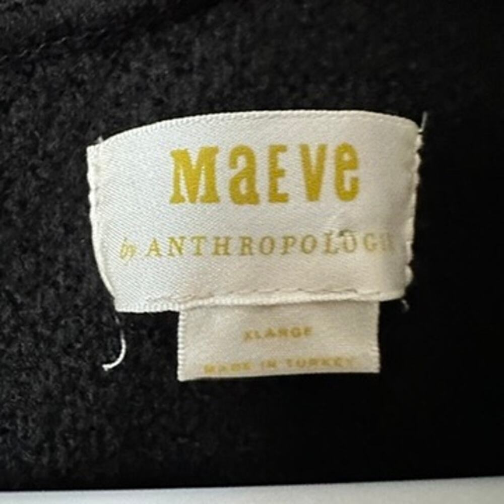 Anthropologie Maeve Sweater Vest Womens XL Black Striped Gold Button Preppy - Picture 7 of 12